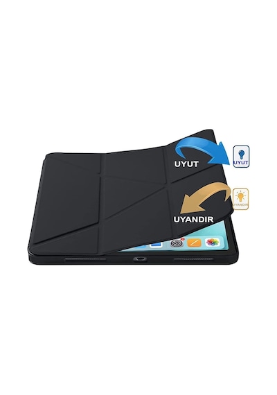 Apple Uyumlu iPad Pro 4. Nesil M2 2022 11 Inç Tablet Silikon Kılıf Origami Pencil Kılıf