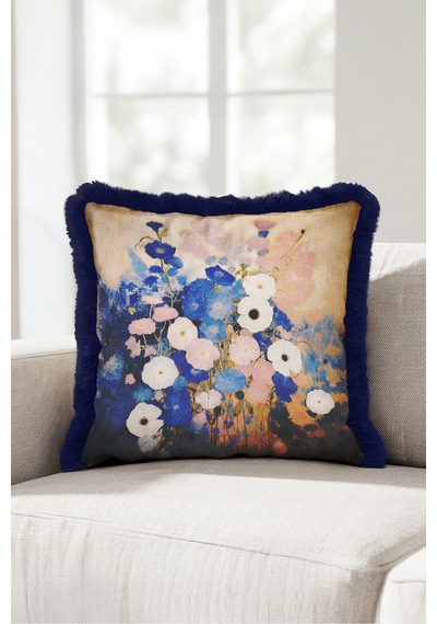 Çiçek Vintage Floral Saçaklı Yastık Kılıfı-sanatsal Bahçe Bej Mavi Lacivert Püsküllü Kırlent Kılıfı Uzak Rota Nova Çiçek Vintage Floral Saçaklı Yastık Kılıfı-sanatsal Bahçe Bej Mavi Lacivert Püsküllü Kırlent Kılıfı Uzak Rota Nova