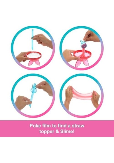 Pop Reveal Mikshake Serisi - Pembe Pop Reveal Shakes Serisi Bebek Ve Aksesuar Seti, Kokulu Ve Sevimli Kedicik Temalı Bebek Jcn87
