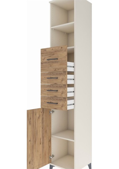 Hyperion Dolap 3 Raflı 4 Çekmeceli Tek Kapaklı 44x44x243 Ayta... Aytaşı