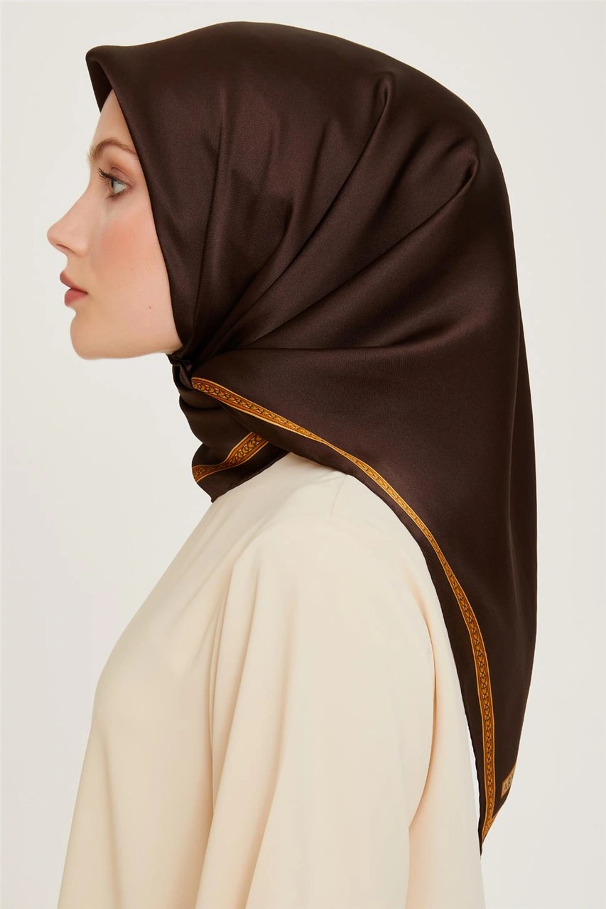 Armine Klasik Desenli Twill Saf İpek Eşarp 9261d 07 52 Çok Renkli