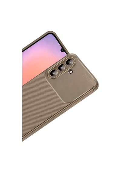 Samsung Uyumlu Galaxy A37 5g Auto Focus Karbon Kapak Kahverengi