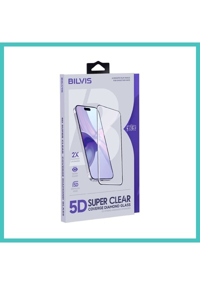Ny Joy Apple iPhone Uyumlu 15 Bilvis 5d Super Clear Diamond Cam Ekran Koruyucu Nyjoybz