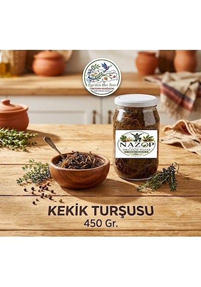Ev Yapımı Dağ Kekiği Turşusu - 450 Gr