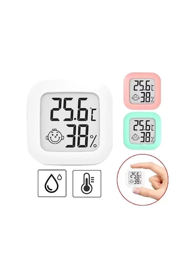Pm-6235 Oda Tipi Mini Ekranlı Sıcaklık Nem Ölçer Termometre