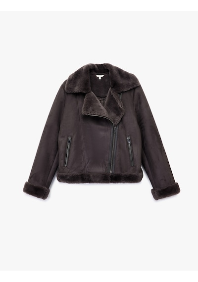 Koton Cepli Fermuarlı Uzun Kollu Peluş Yaka Süet Görünümlü Crop Biker Ceket Antrasit Melange 6wak20012ew Antrasit Melanj Koton Cepli Fermuarlı Uzun Kollu Peluş Yaka Süet Görünümlü Crop Biker Ceket Antrasit Melange 6wak20012ew Antrasit Melanj