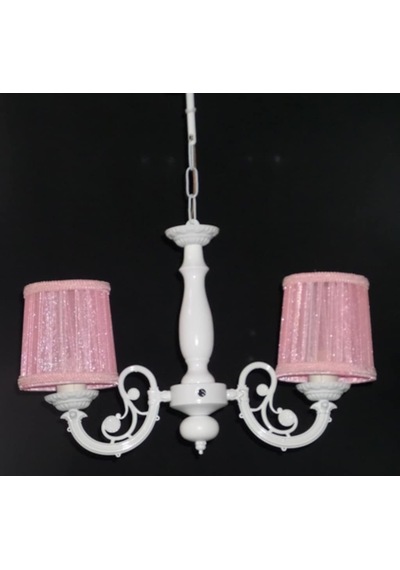 2 Li Pembe Başlıklı Kız Çocuk Odası Avizesi