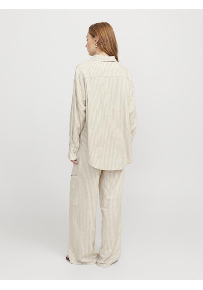Jack & Jones Kadın Keten Karışımlı Gömlek - Jamie - 12269668 Feather Gray