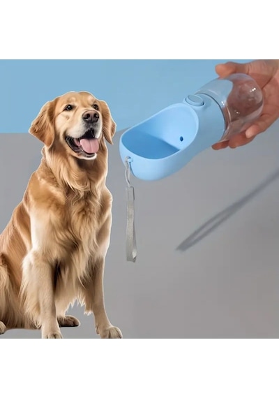 Büro Ev Ofis Evcil Hediyesi İçin 350ml Butonlu Taşını Kedi Köpek Suluk