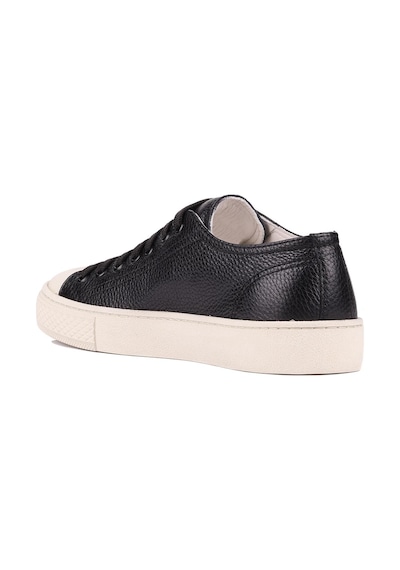 Shoetyle - Siyah Hakiki Deri Bağcıklı Erkek Sneaker 666-25-1251 Siyah