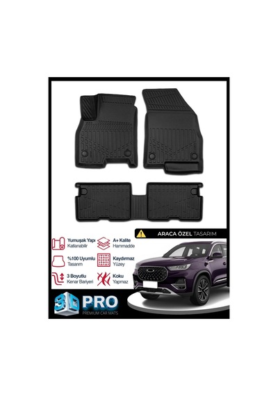 Chery Tiggo 8 Pro 3d Havuzlu Paspas 2022 2023 2024 Model Kokusuz