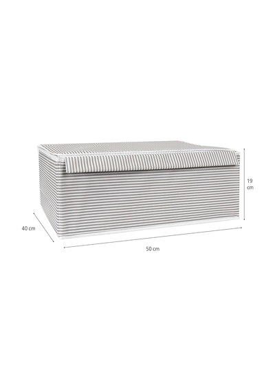 Tr Çok Amaçlı Düzenleyici Kapaklı Sandık Tipi Kutu Hurç Organizer 3 Lü Set Gri, Baza 50 X 40 X 19 Diğer