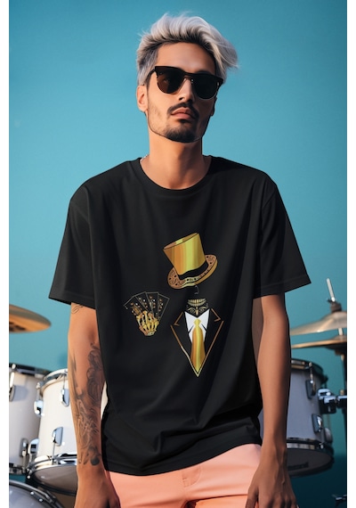 Stil X Yeni Sezon Oversıze Erkek T-shırt, Sizi Anlatan Tasarımlar Siyah-9