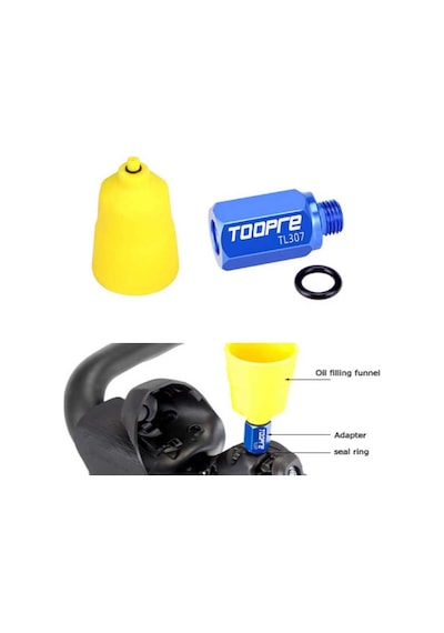 Toopre Shimano Uyumlu Hidrolik Fren Hunisi Adaptörlü Siyah