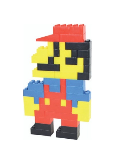 Yeşil Uygulama Zeminli Mikro Blok Funny Blocks 300 Parça Plastik Kutulu