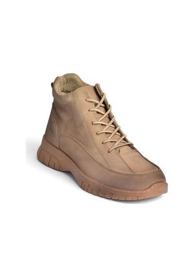 Fox Shoes Z555663401 Vizon Hakiki Deri Nubuk Kadın Bot