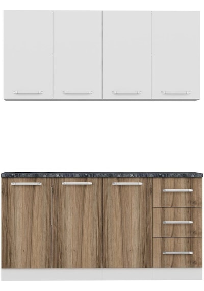 Minar 160 Cm Mutfak Dolabı Beyaz Dore 160-d1