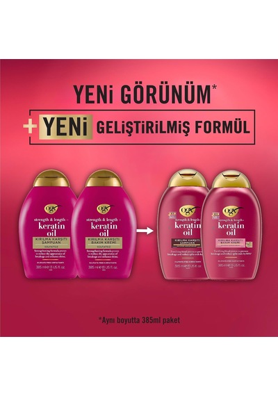 Keratin Oil Kırılma Karşıtı Şampuan, 385 Ml, 2'li Paket