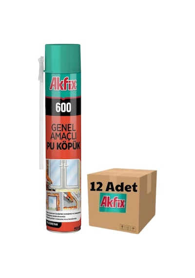 Akfix Fa006 Pu Pipetli Köpük 1 Koli 12 Adet 600 Gr 600