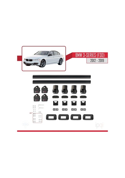 İpqi Bmw 3 Serisi F30 2012-2019 Arası İle Uyumlu Ace-3 Ara Atkı Tavan Barı Siyah 2 Adet Diğer