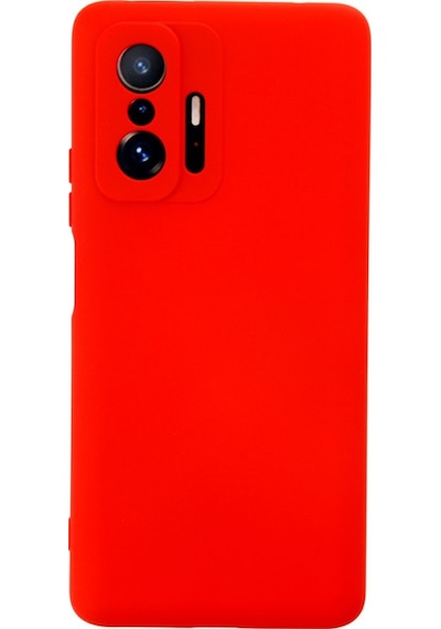 Xiaomi Mi 11t Pro Kılıf İçi Kadife Kaplı Nano Silikon Kapak - Kırmızı Kirmizi