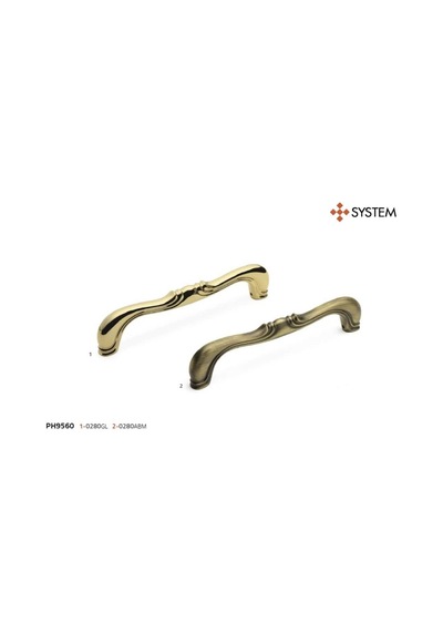System Çekme Kapı Kolu Gold/altın Renk Kol 280mm Ph9560 0280 Gl