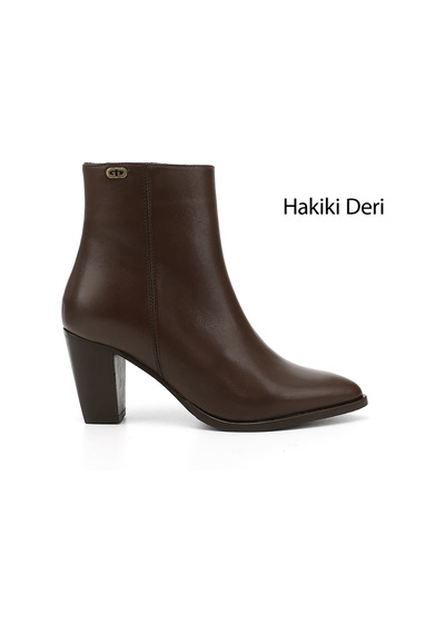 Gönderi(R) Gönderi R Kadın Kahve Antik Fermuarlı Sivri Burun Hakiki Deri Bot Dkzb61357407 Kahve