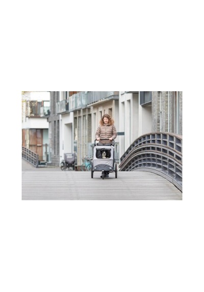 Köpekler İçin Bisiklet Römorku M: 63 95 90\132cm, Gri