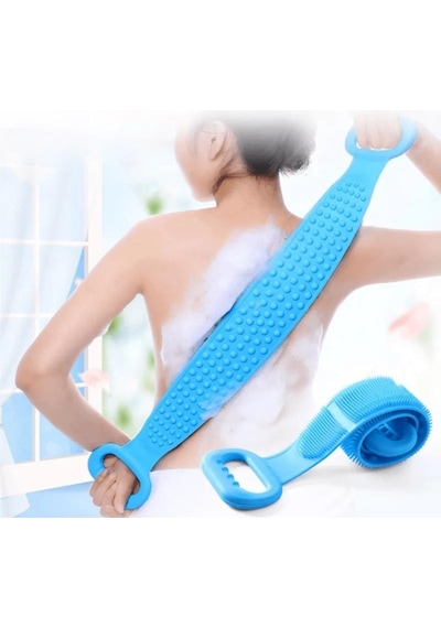 Sırt Keseleme Fırçası Banyo Duş Lifi Silikon Sırt Kesesi 60 CM