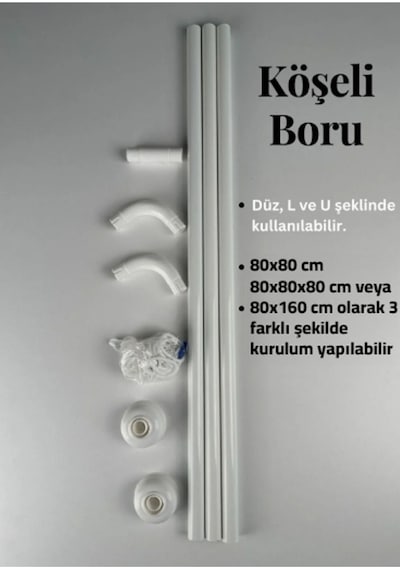 Köşeli Banyo Borusu L Duş Borusu Çok Renkli
