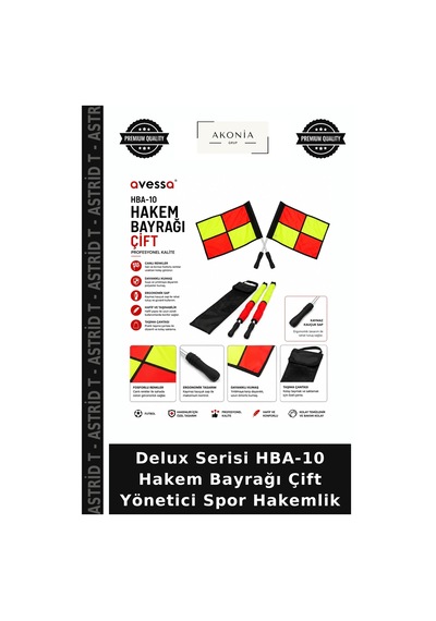 Delux Serisi Hba-10 Hakem Bayrağı Çift Yönetici Spor Hakemlik Belirtilmemiş