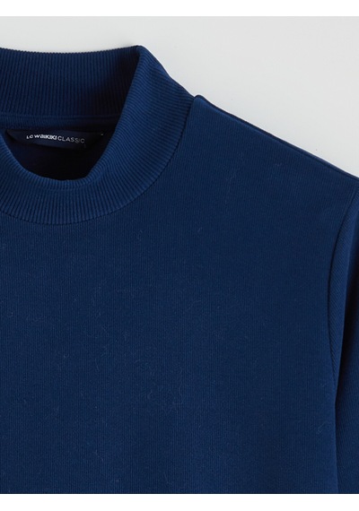 Lcwaıkıkı Classic Lacivert Dik Yaka Erkek Sweatshirt