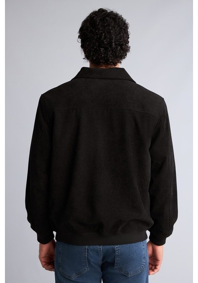 Defacto Slim Fit Gömlek Yaka Düğmeli Ceket Mont H1574ax26aubk27 Siyah-bk27