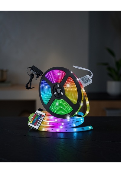 Rgb Smart Şerit Led Işık Uzaktan Kumandalı Ucz10mşeritled-6 Çok Renkli