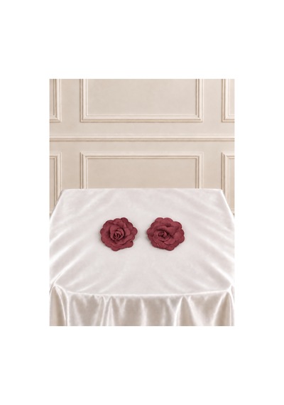 Bordo Boncuk Dantelli Gelin Örtüsü ,kına Örtüsü 6 Parça Bordo - 922507208