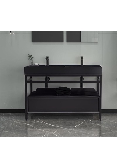 Vegas 120 Alt Modül + Lavabo Siyah Metalık Antrasit Diğer