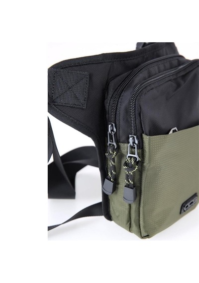 Ççs 31186 Motosiklet Bel Bacak Çanta Yeşil Siyah
