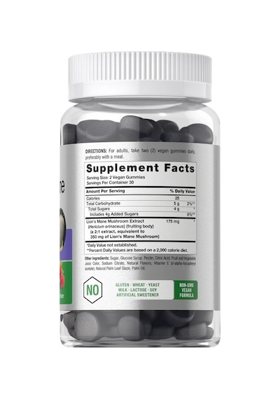 Lion's Mane 60 Vegna Gummies Berry Flavor