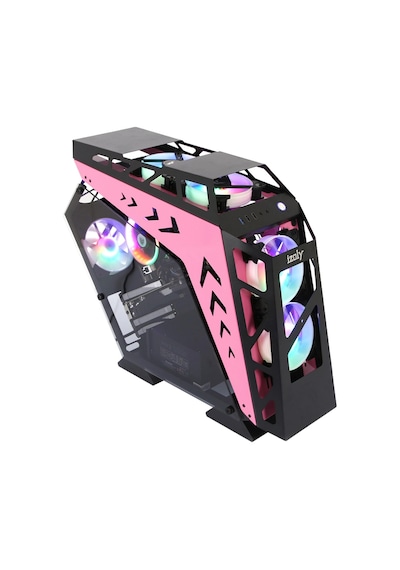 Robotic Case Ax9 5x12cm Fan Gaming Pc Kasası Gaming Pembe Oyuncu Kasası