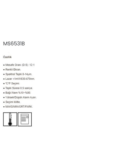 Mastech Ms6531b Infrared Termometre