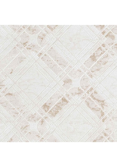 Bej Kahve Baklava Geometrik Modern Halı - Ng5117kv Beyaz