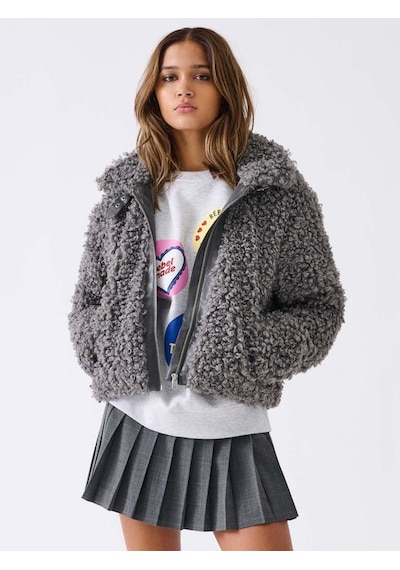 Only Onltilda Teddy Kadın Ceket 15373878 Gri