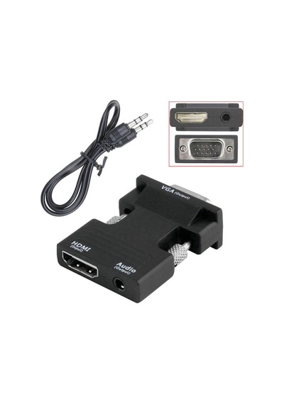 Hdmi To Vga Kablo Çevirici Dönüştürücü Adaptör Hdmı Ses Destekli (539122234)