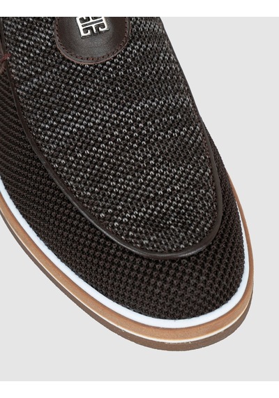 Cabani Kahverengi Triko Loafer Erkek Ayakkabı