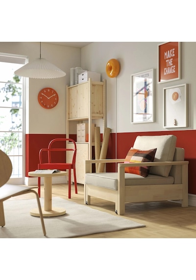 Ikea Bej Rahat Kanepe - Yataklı Tekli Koltuk