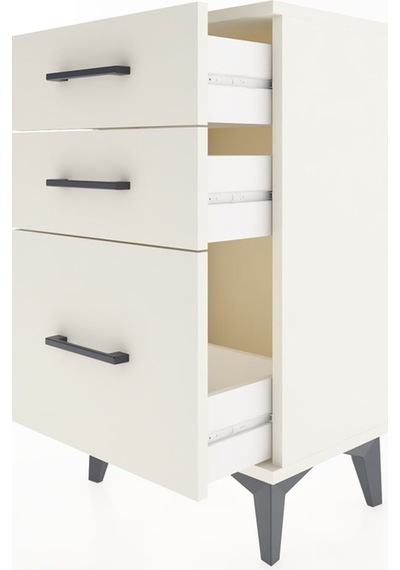 Arges Komodin 3 Çekmeceli 44x30x80 Aytaşı-aytaşı Aytaşı