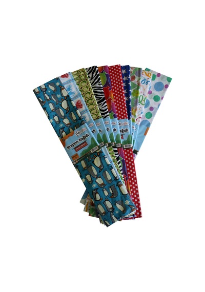 Bafix Krapon Kağıdı 10 Lu 50x200 Cm Karışık Renk Desenli Diğer