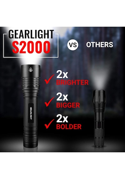 Gearlight S2000 Yüksek Güçlü Led Taktik El Feneri Siyah