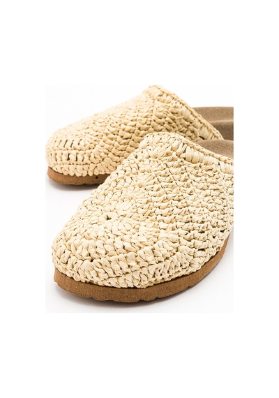 Luvishoes Loop Bej Örme Kadın Terlik Bej