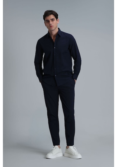 Lufian Erkek Lıne Basic Comfort Fit Gömlek 111010614 Lacivert